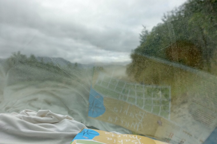 Blick aus dem fahrenden Auto